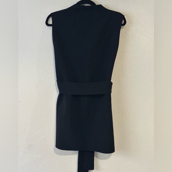 The Row Frieden belted wool-blend crepe vest size S black - Picture 14 of 16